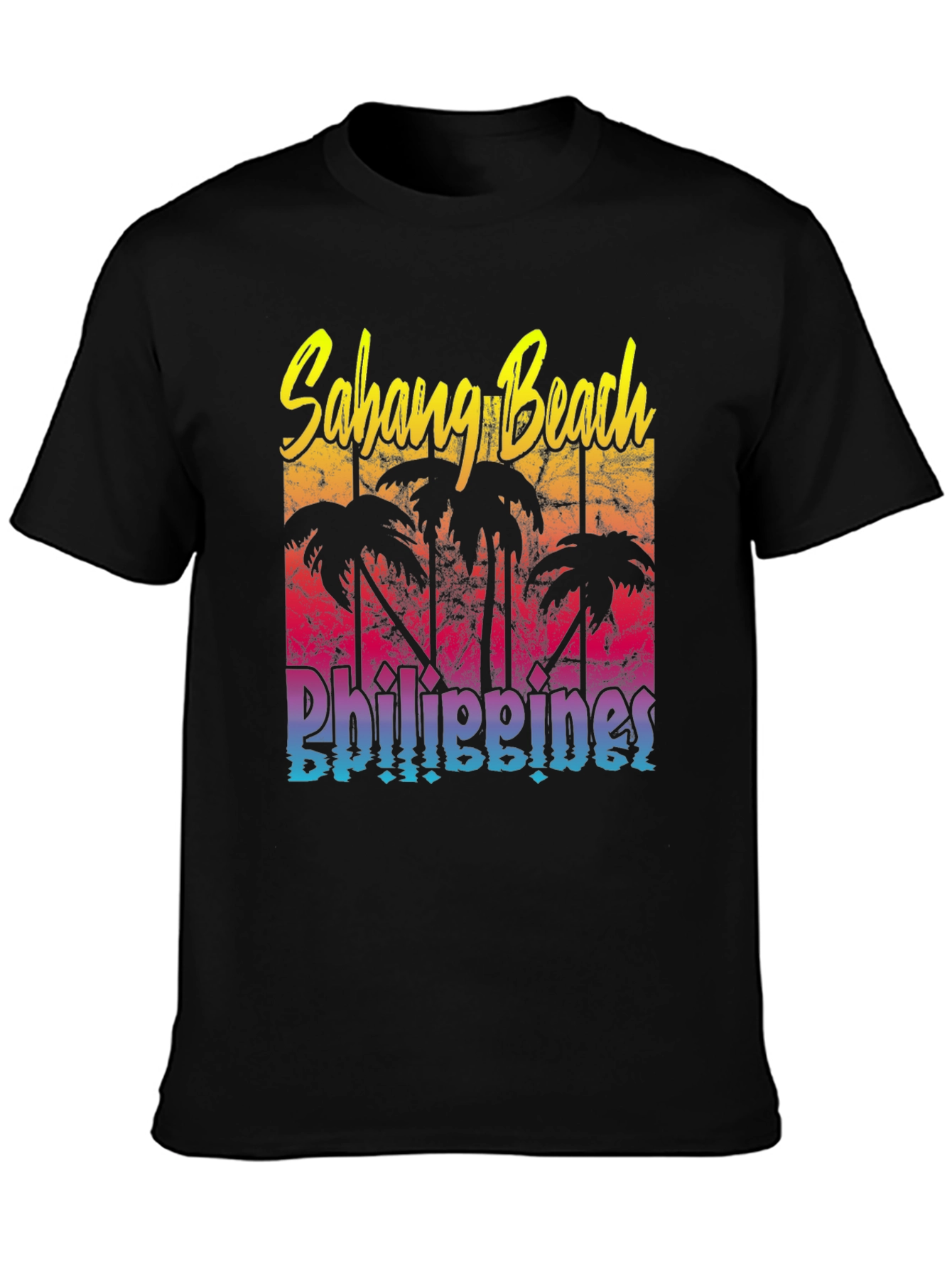 Sahang Beach Philippines Black T-Shirt