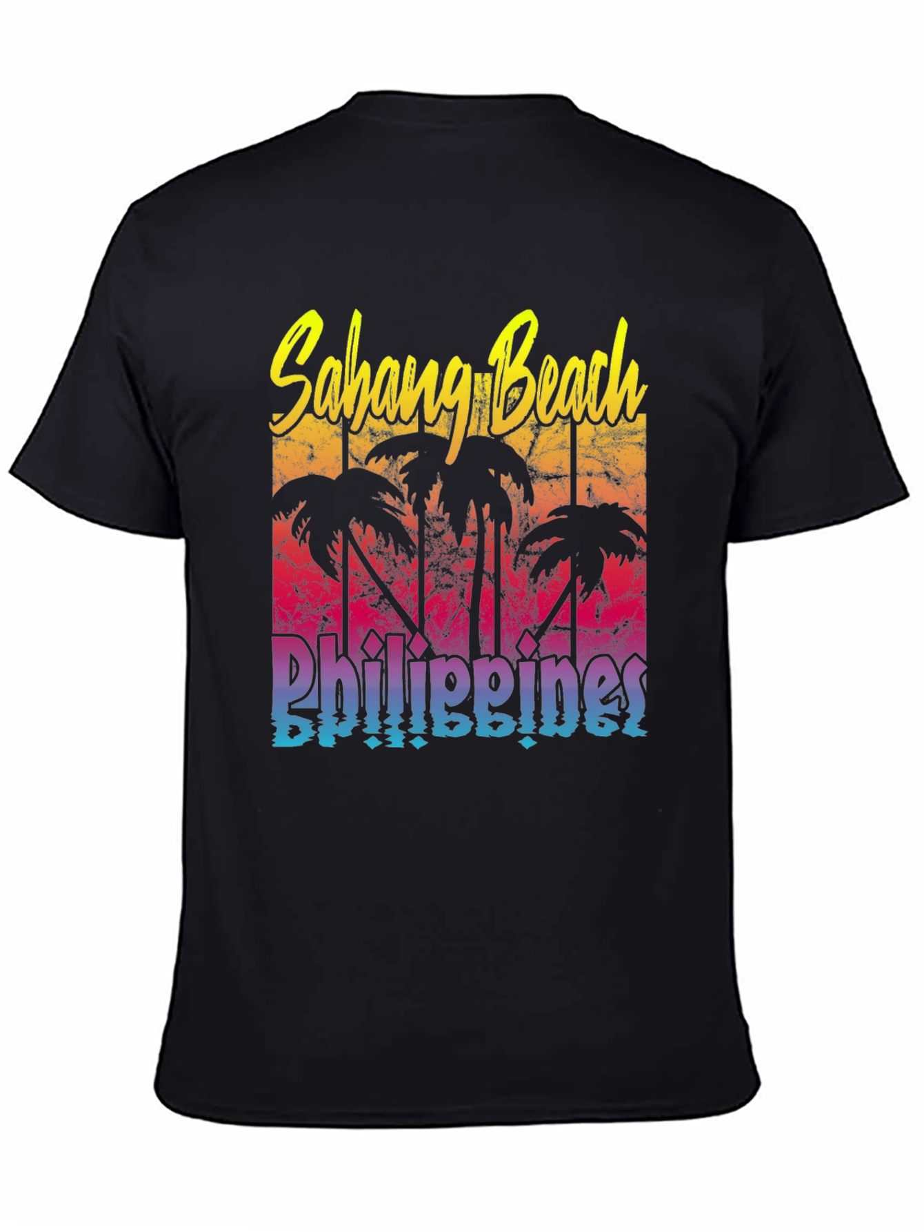 Sahang Beach Philippines Black T-Shirt