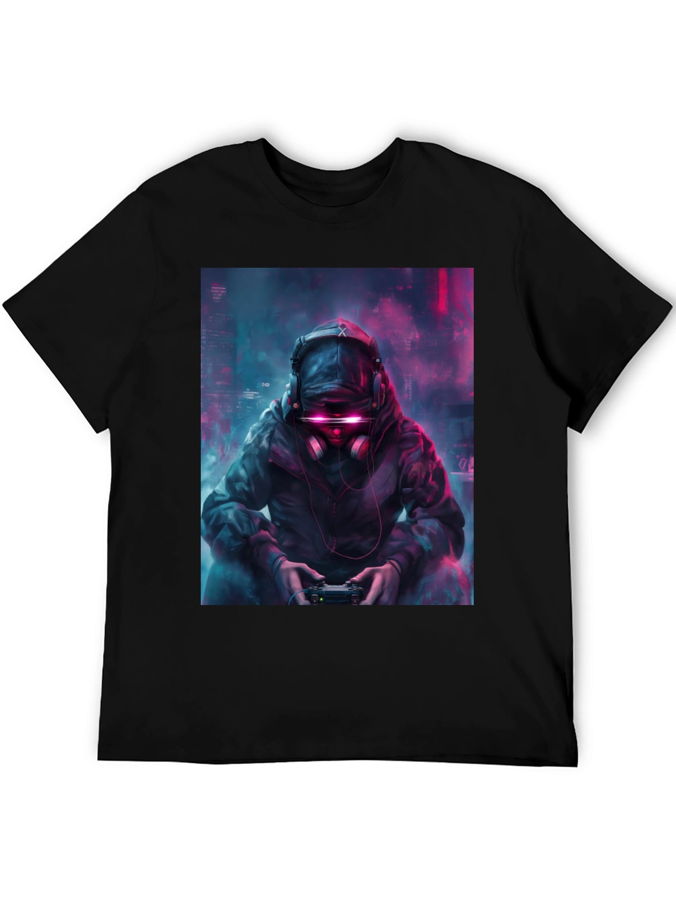 Cyberpunk Gamer T-Shirt - Futuristic Style