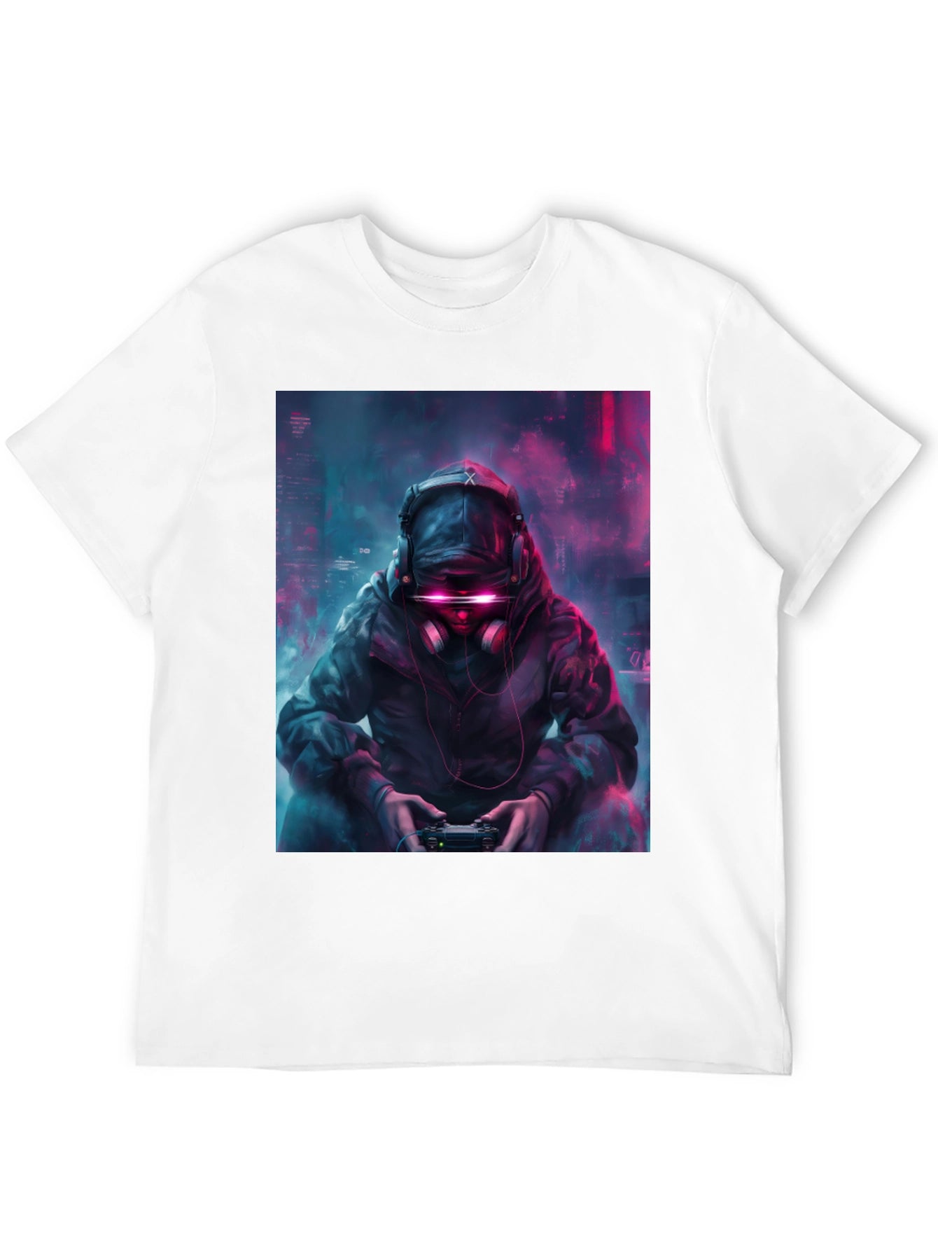 Cyberpunk Gamer T-Shirt - Futuristic Style