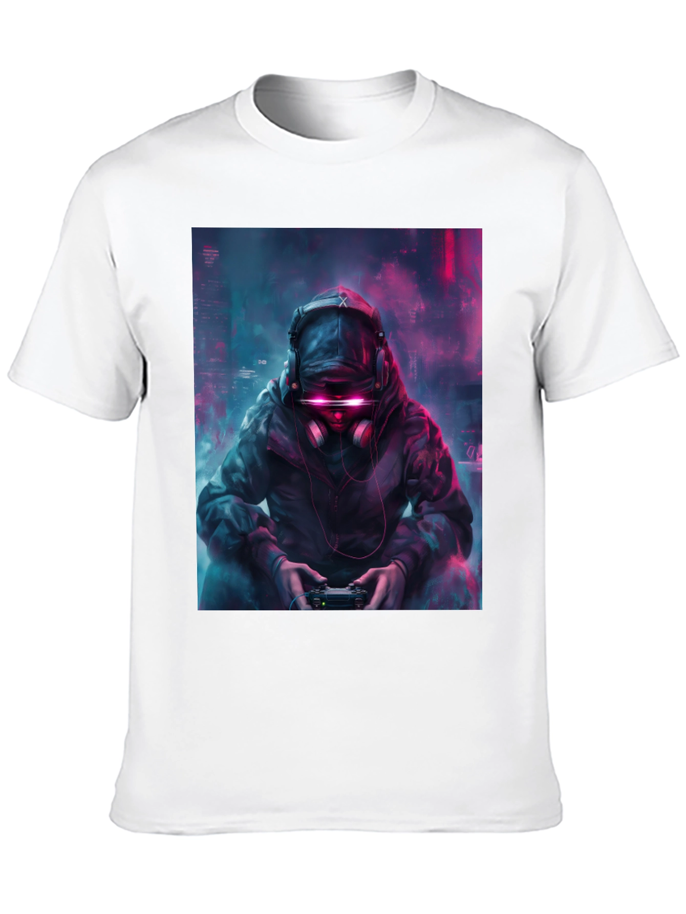 Cyberpunk Gamer T-Shirt - Futuristic Style