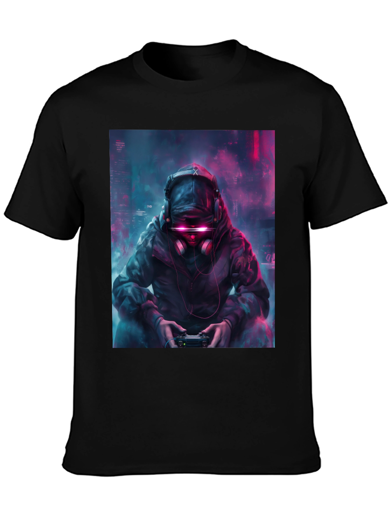 Cyberpunk Gamer T-Shirt - Futuristic Style