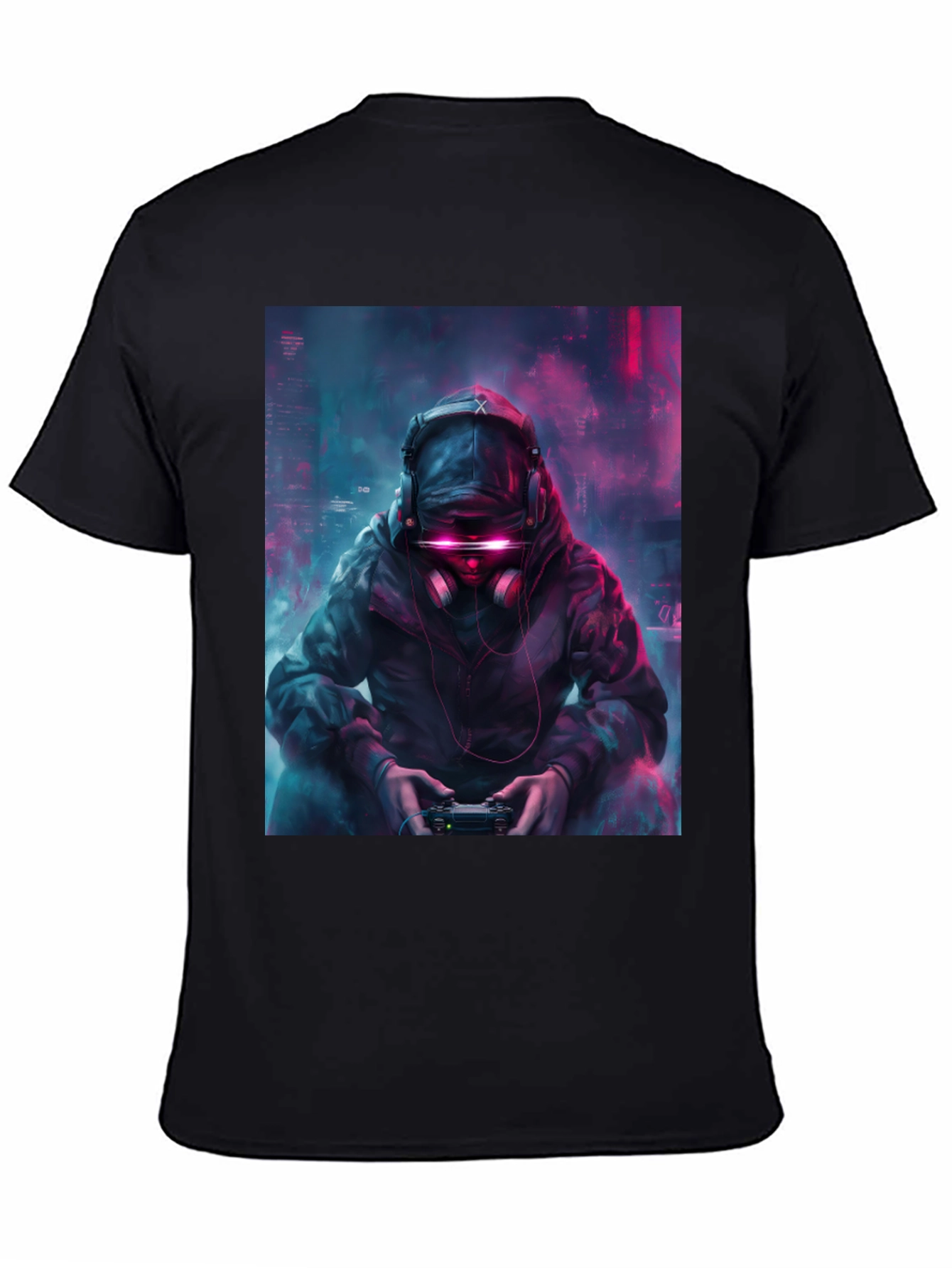 Cyberpunk Gamer T-Shirt - Futuristic Style