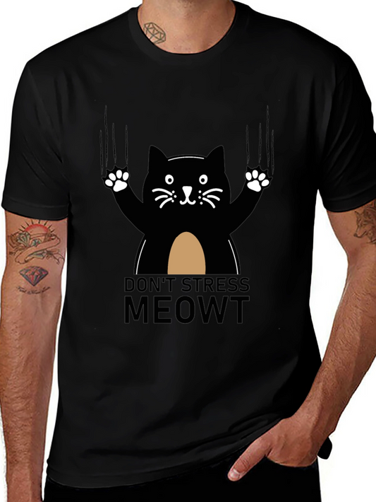 Dont Stress Meowt Black Cat T-Shirt