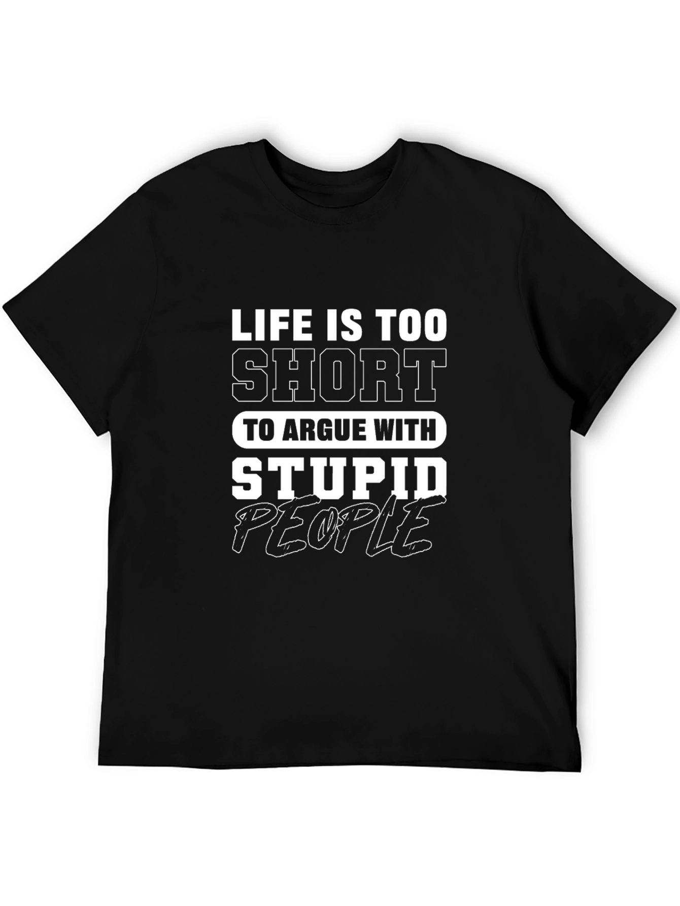 Life Is Too Short Graphic Tee - Black