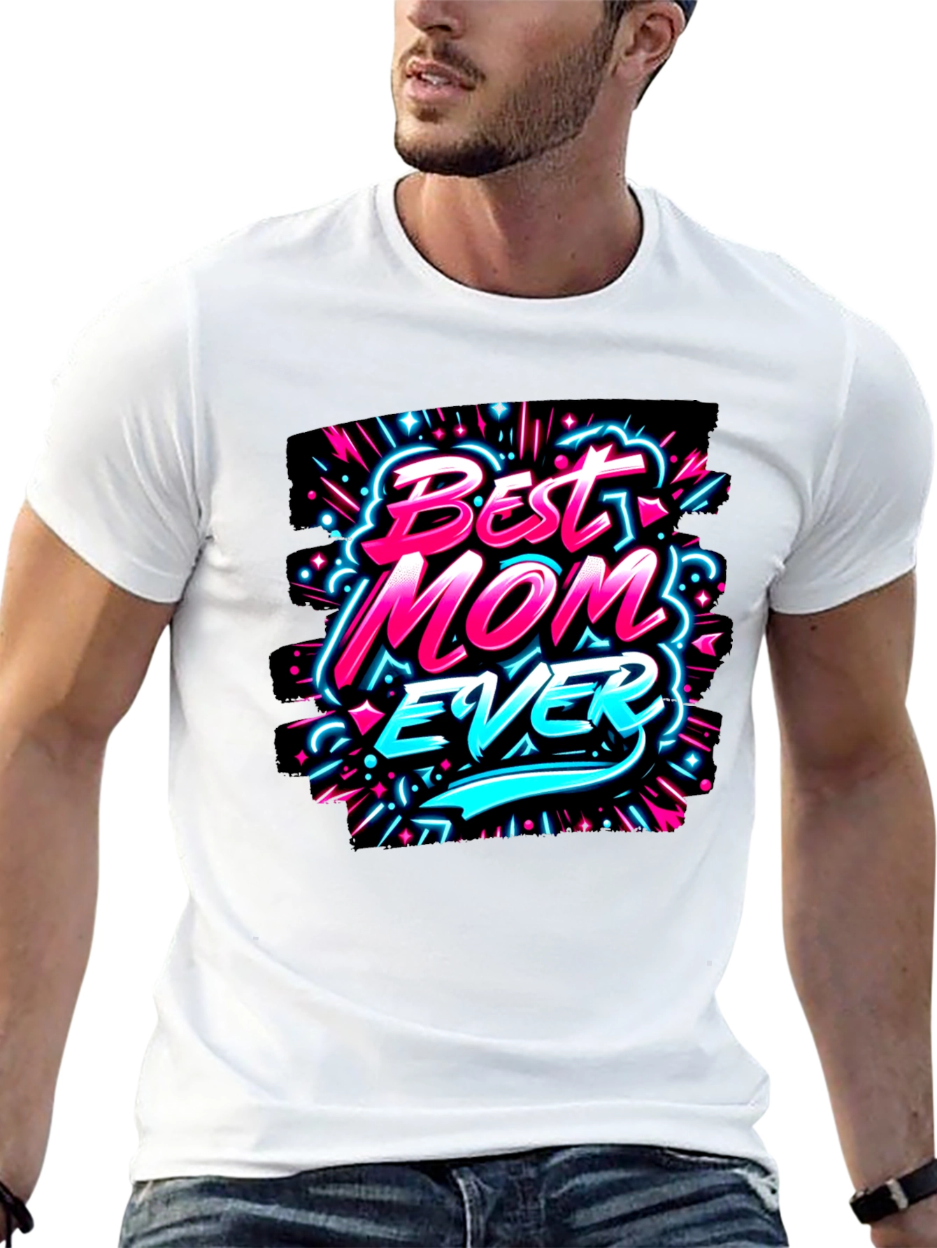 Best Mom Ever T-Shirt - Graphic Print Tee