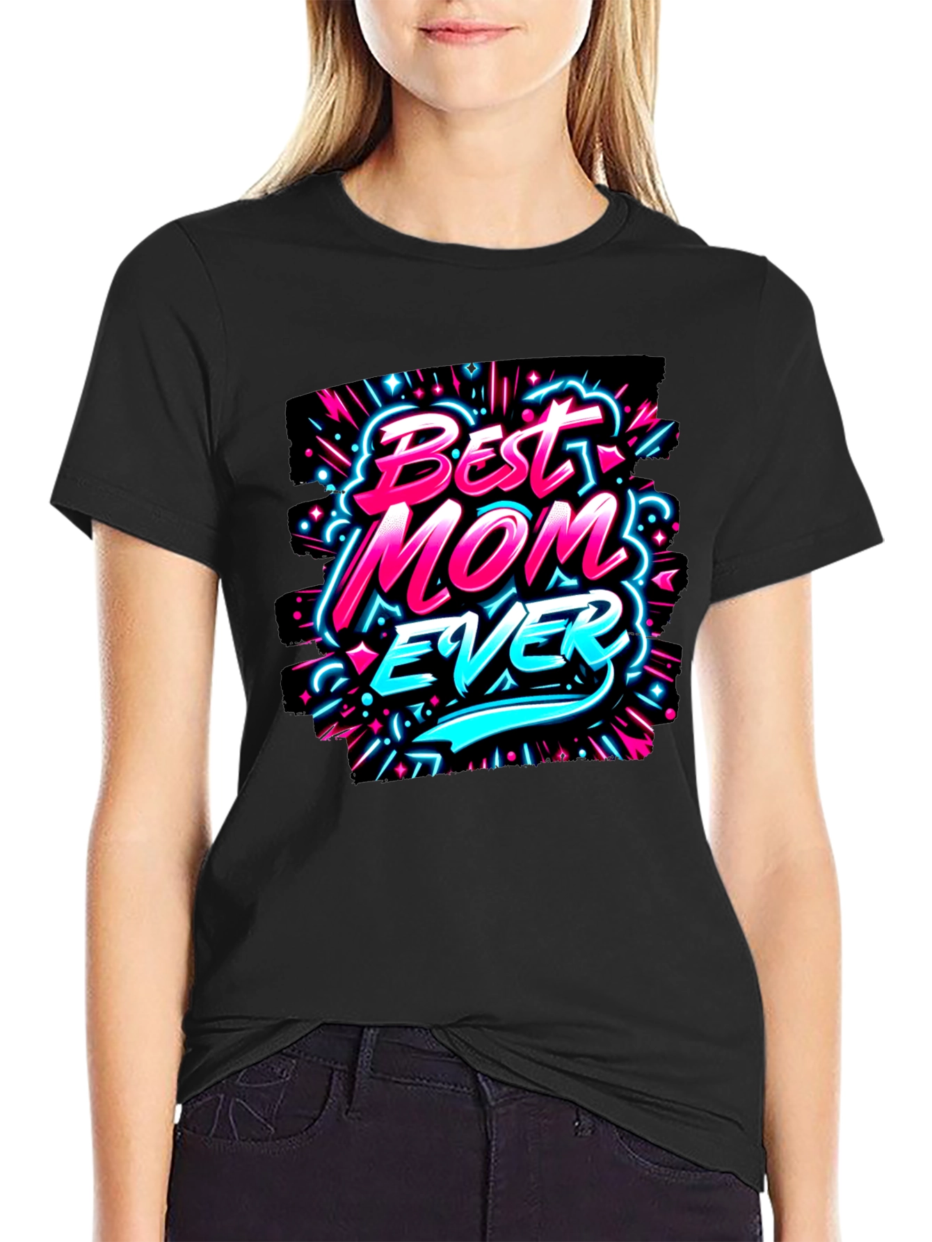 Best Mom Ever T-Shirt - Graphic Print Tee