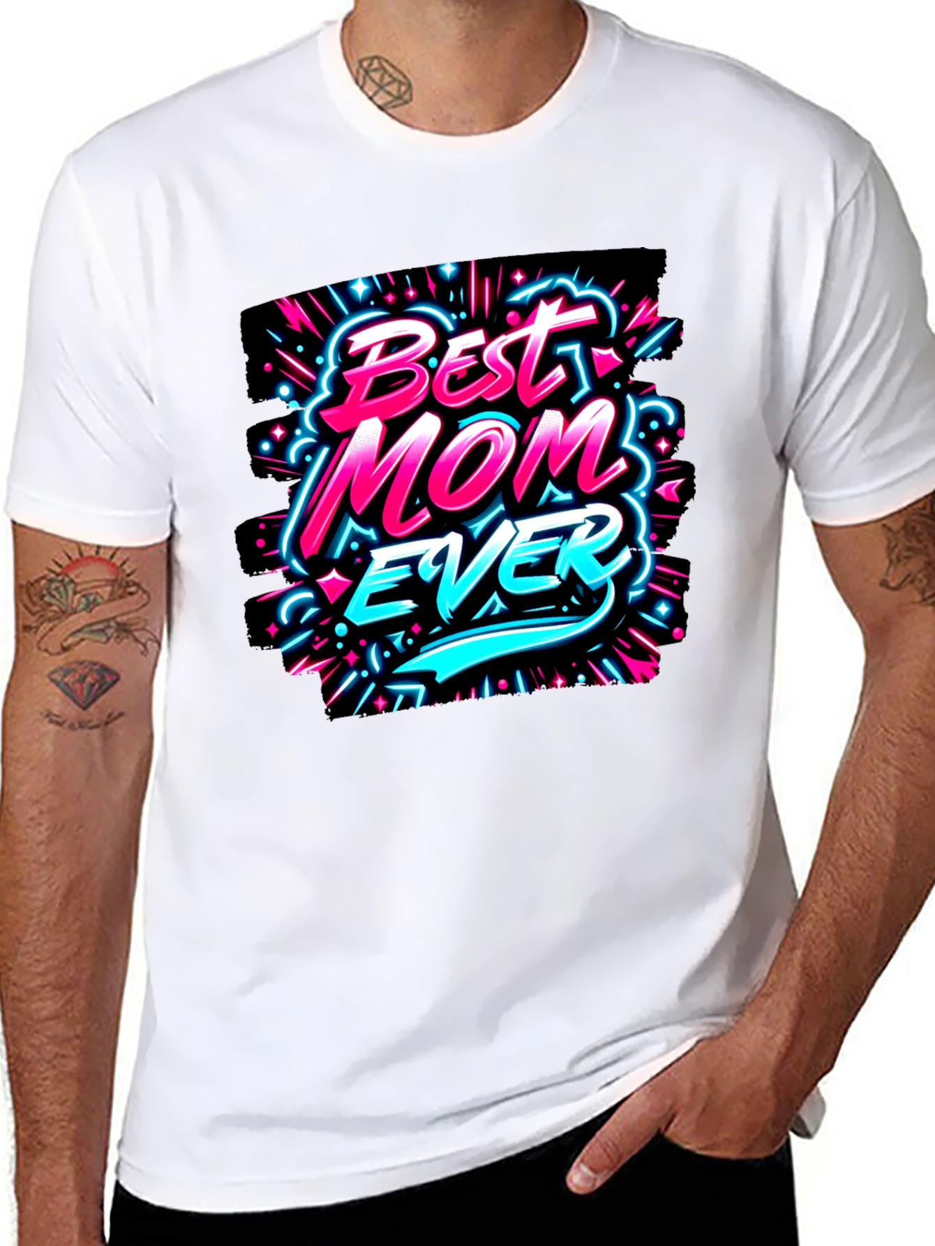 Best Mom Ever T-Shirt - Graphic Print Tee