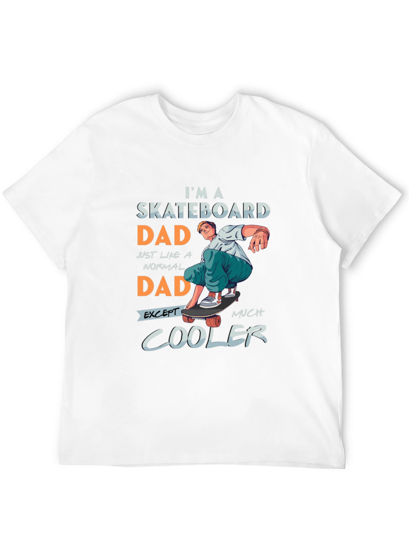 Skateboard Dad Graphic Tee - Cool Dad Style