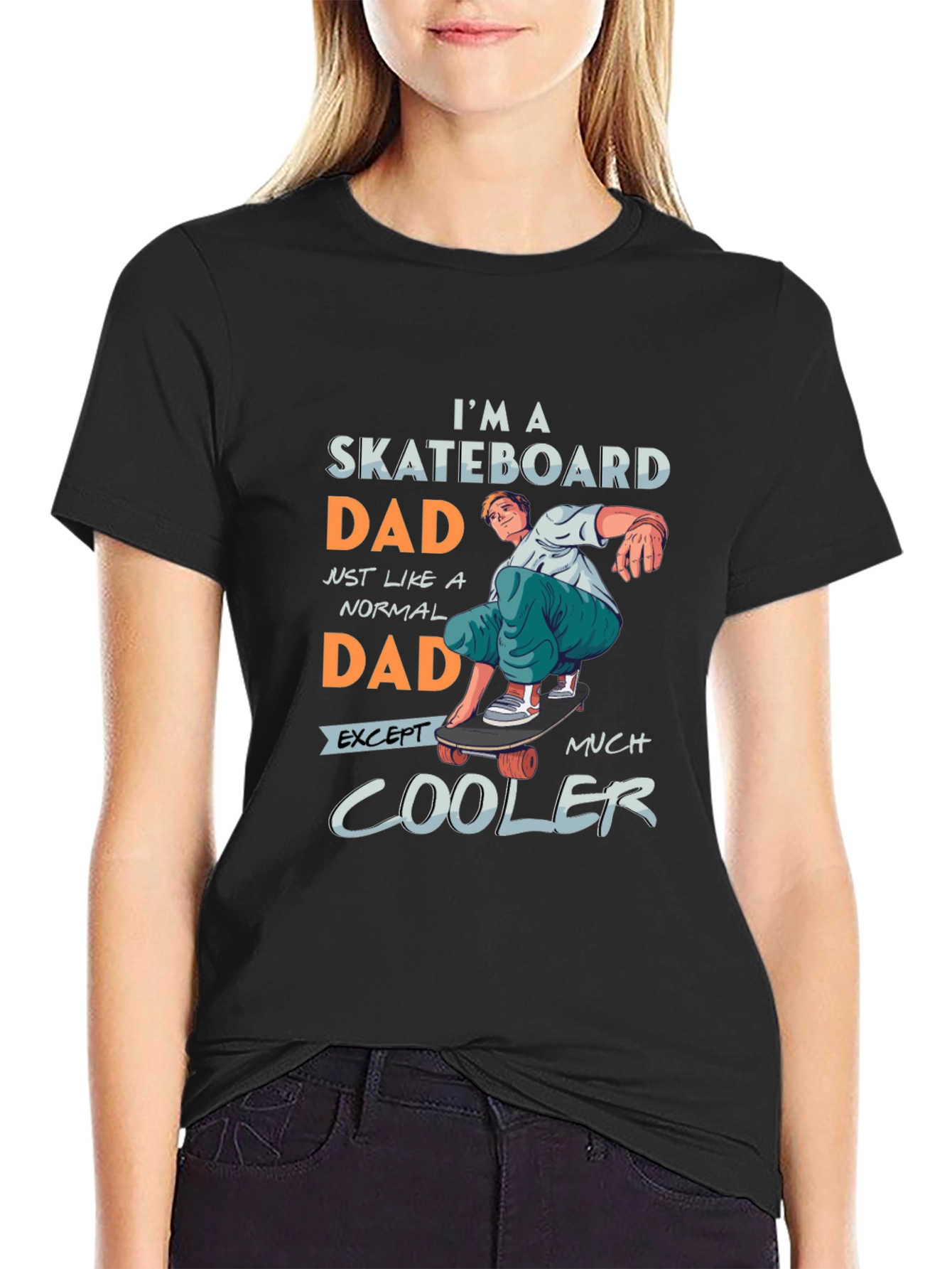 Skateboard Dad Graphic Tee - Cool Dad Style
