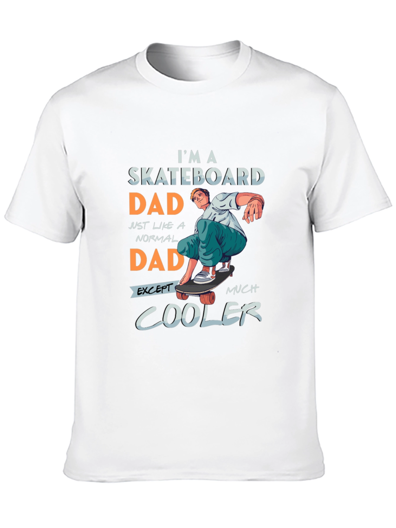 Skateboard Dad Graphic Tee - Cool Dad Style