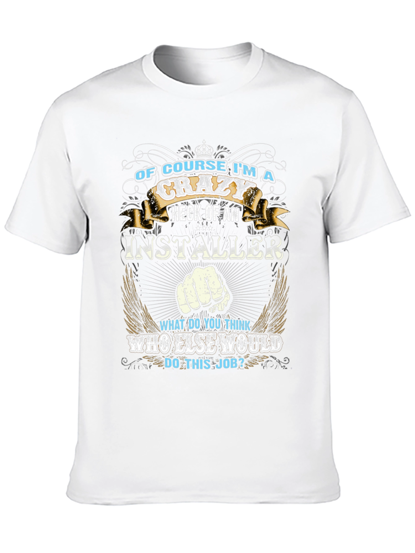 Crazy Installer Graphic T-Shirt - Black