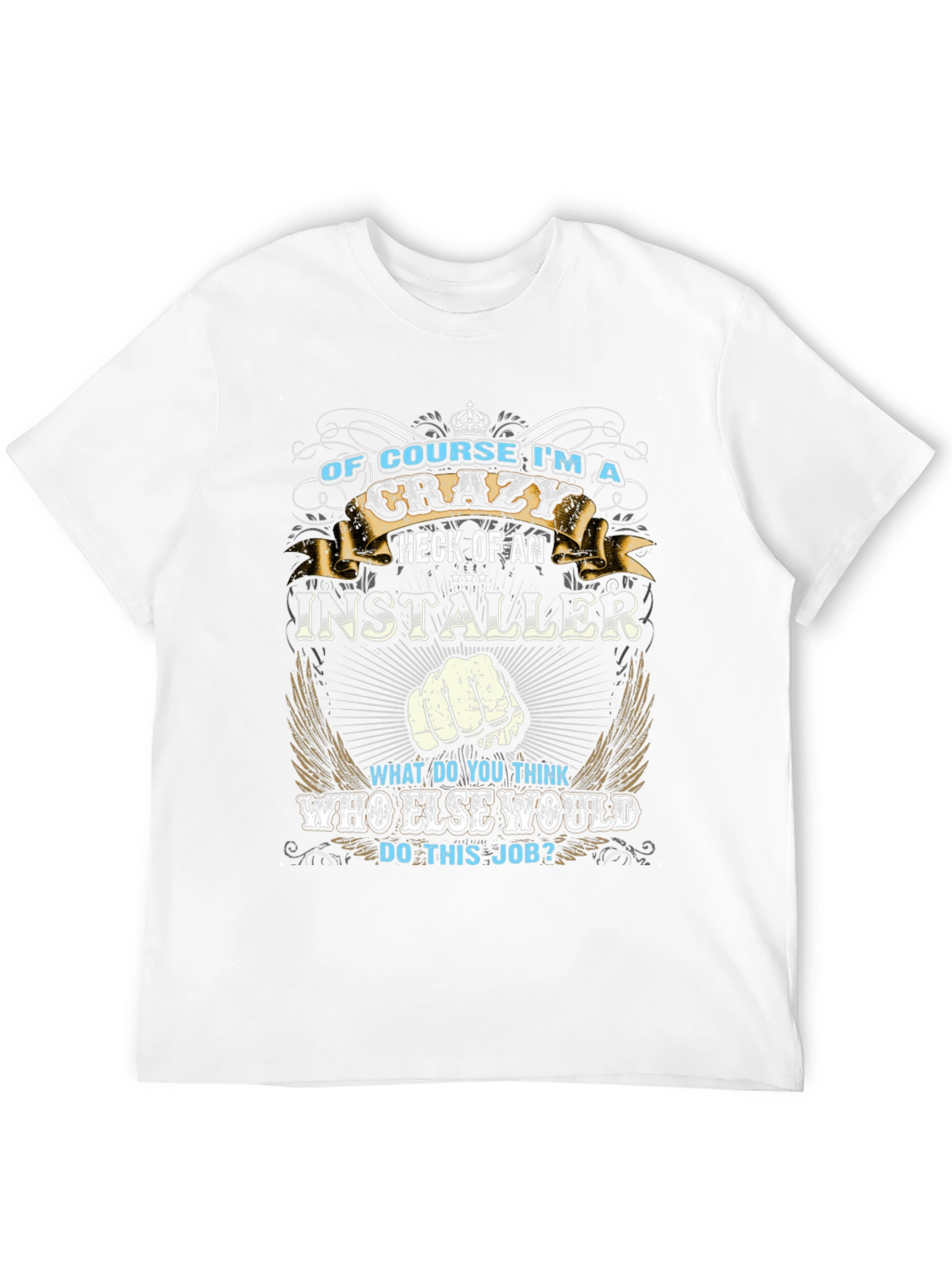 Crazy Installer Graphic T-Shirt - Black