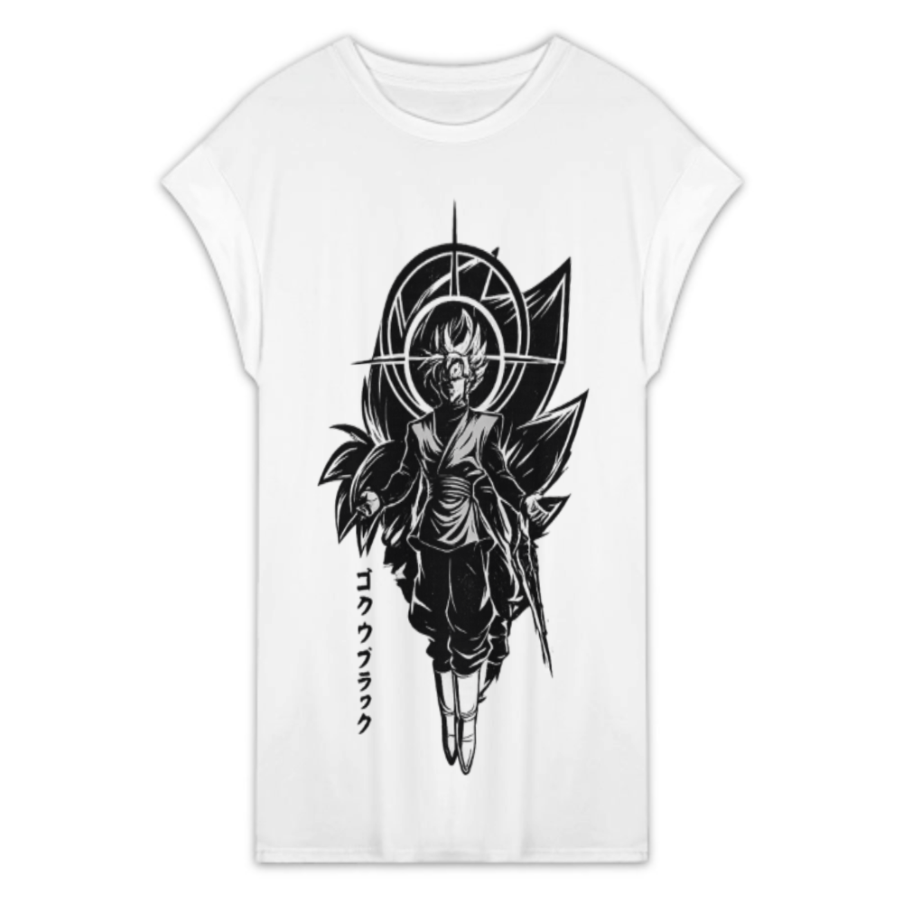 Dark Anime Warrior Graphic T-Shirt Dress, Manga Style Oversized Tee Dress, Gothic Streetwear Mini Dress, Japanese Inspired Casual Shirt Dress for Women(z529)