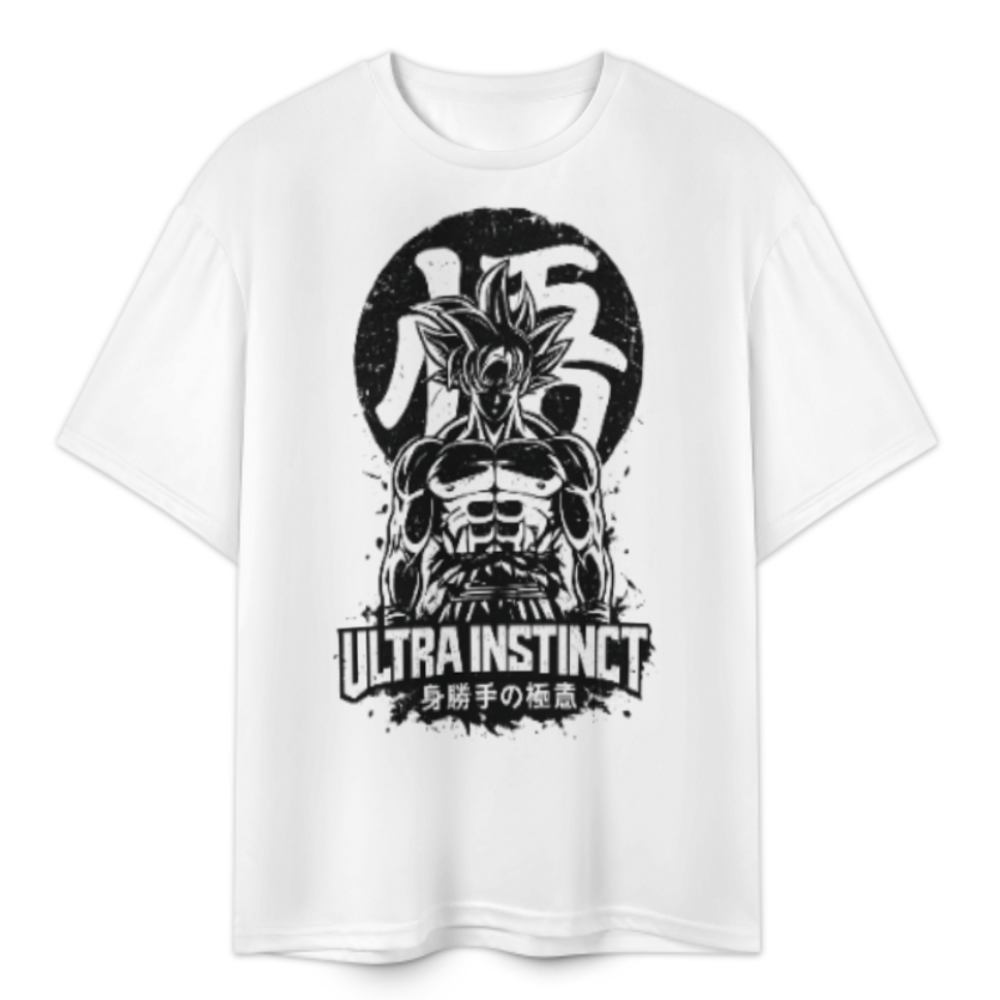Anime Power Graphic Tee, Retro Manga Style Streetwear Shirt, Oversized Action Graphic T-Shirt, Monochrome Urban Fashion Tee, Vintage Inspired Casual Top(z537)
