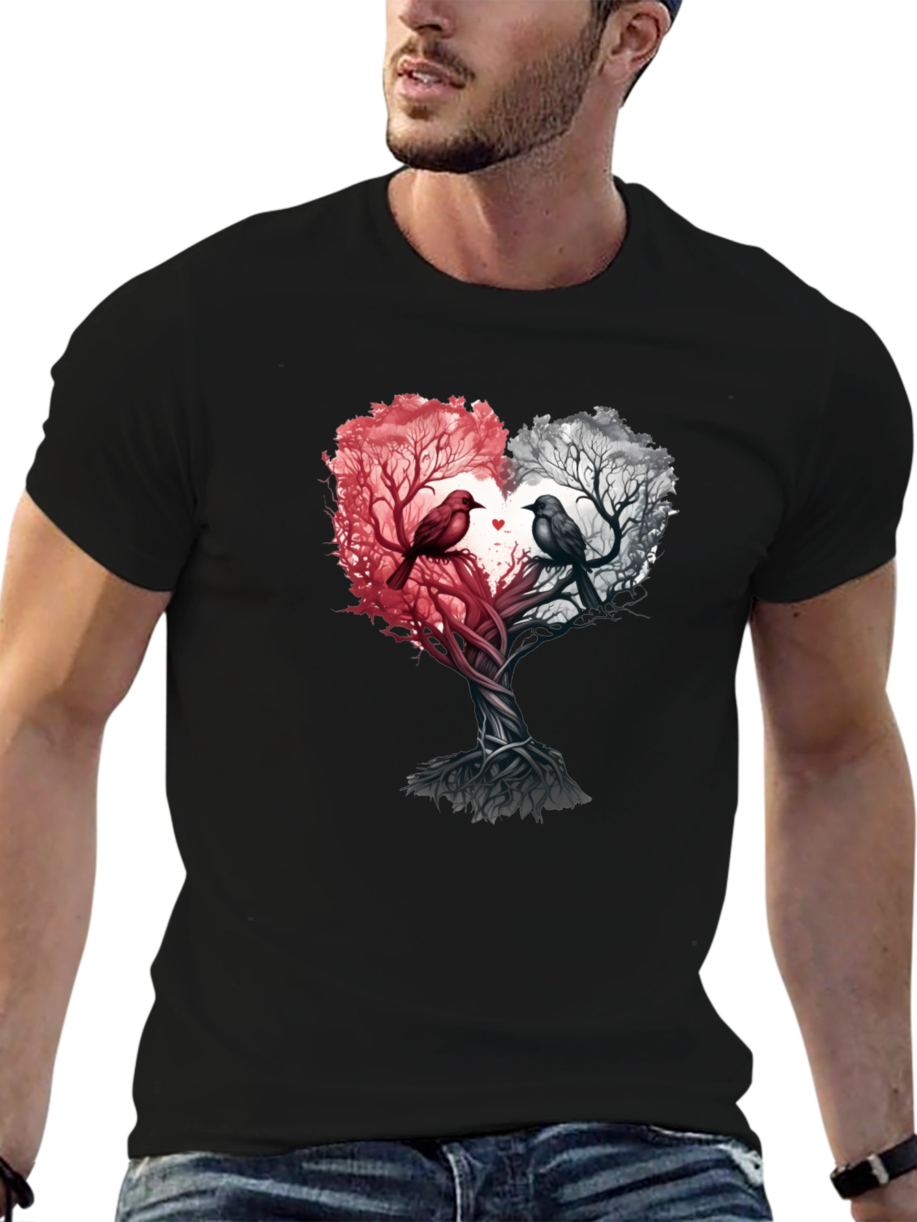 Heart Tree Birds Graphic Tee