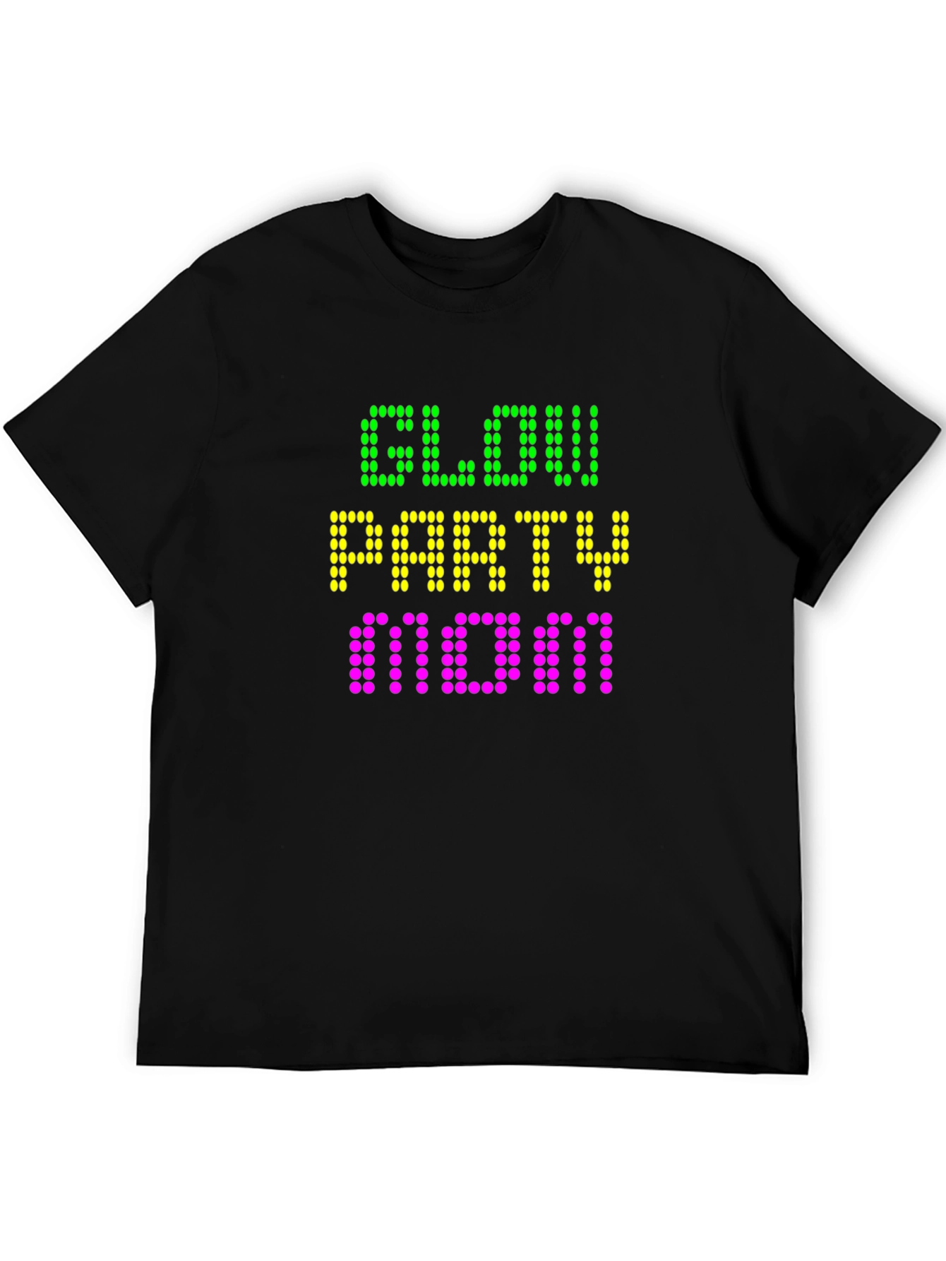 Glow Party Mom Black T-Shirt