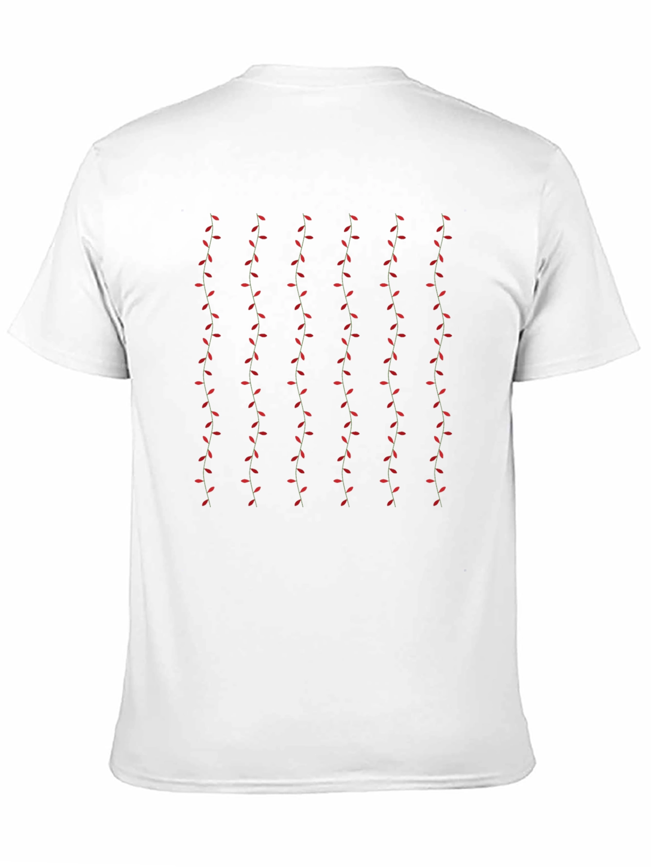 Stylish Black T-Shirt with Vine Pattern