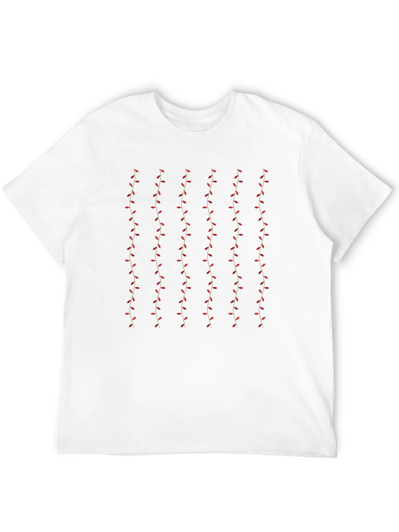 Stylish Black T-Shirt with Vine Pattern