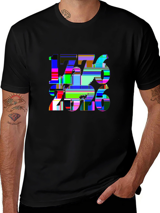 USA 250th Anniversary Glitch Tee - 1776 2026 Patriotic Shirt