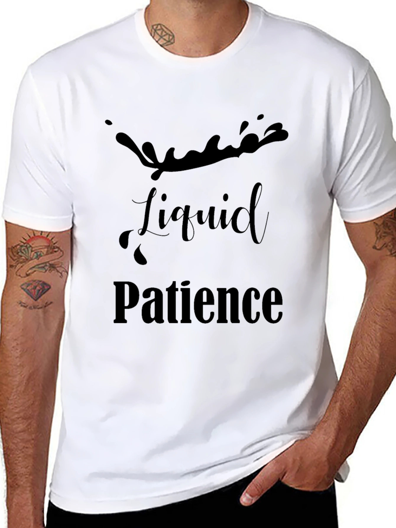 Liquid Patience Black T-Shirt