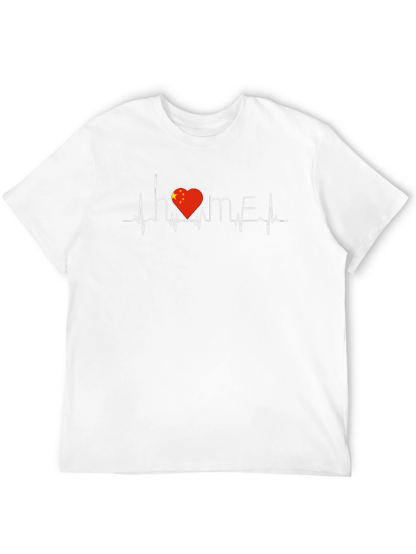 China Heartbeat Home Black T-Shirt