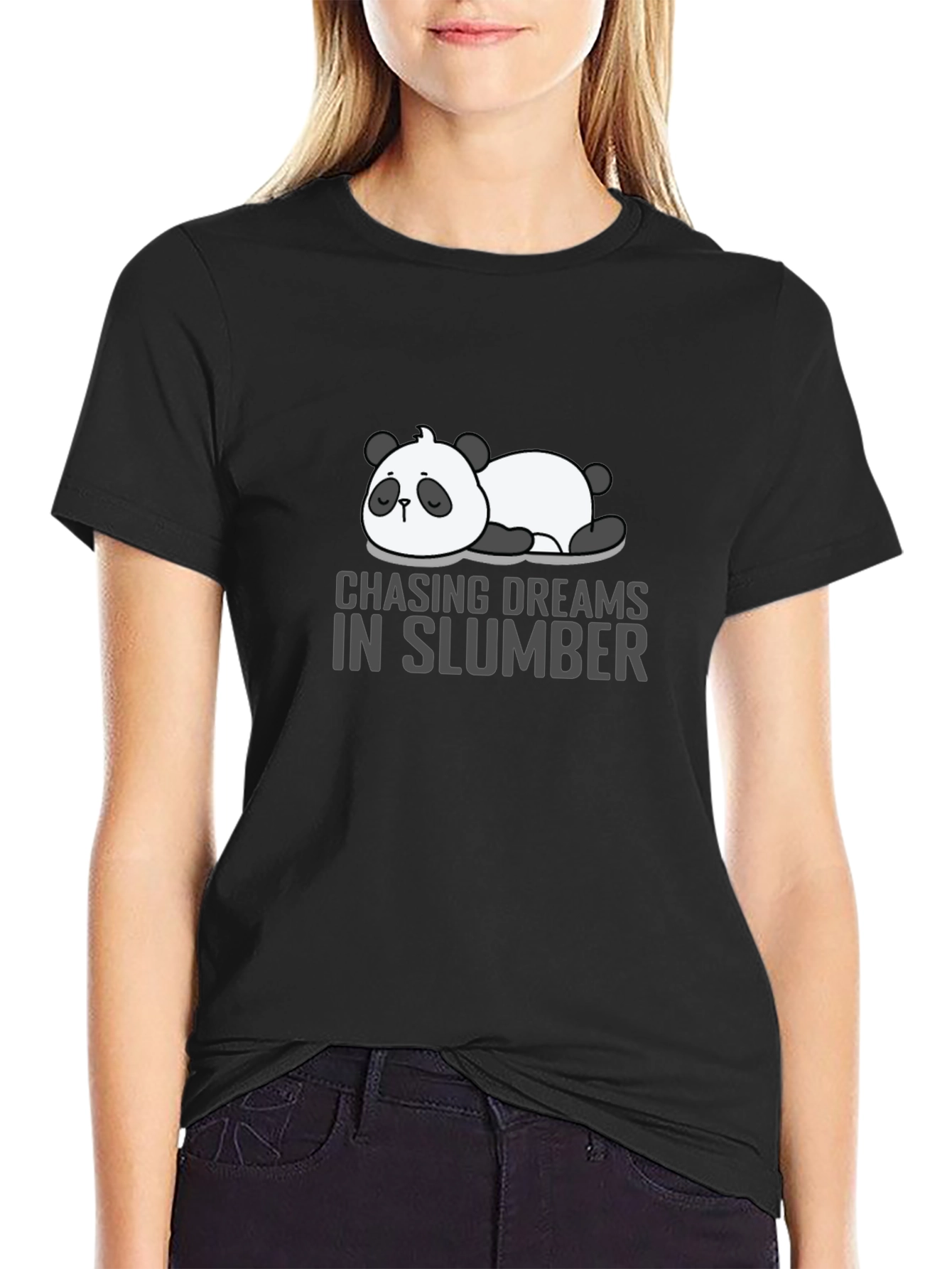 Chasing Dreams Panda T-Shirt - Comfortable Sleepwear