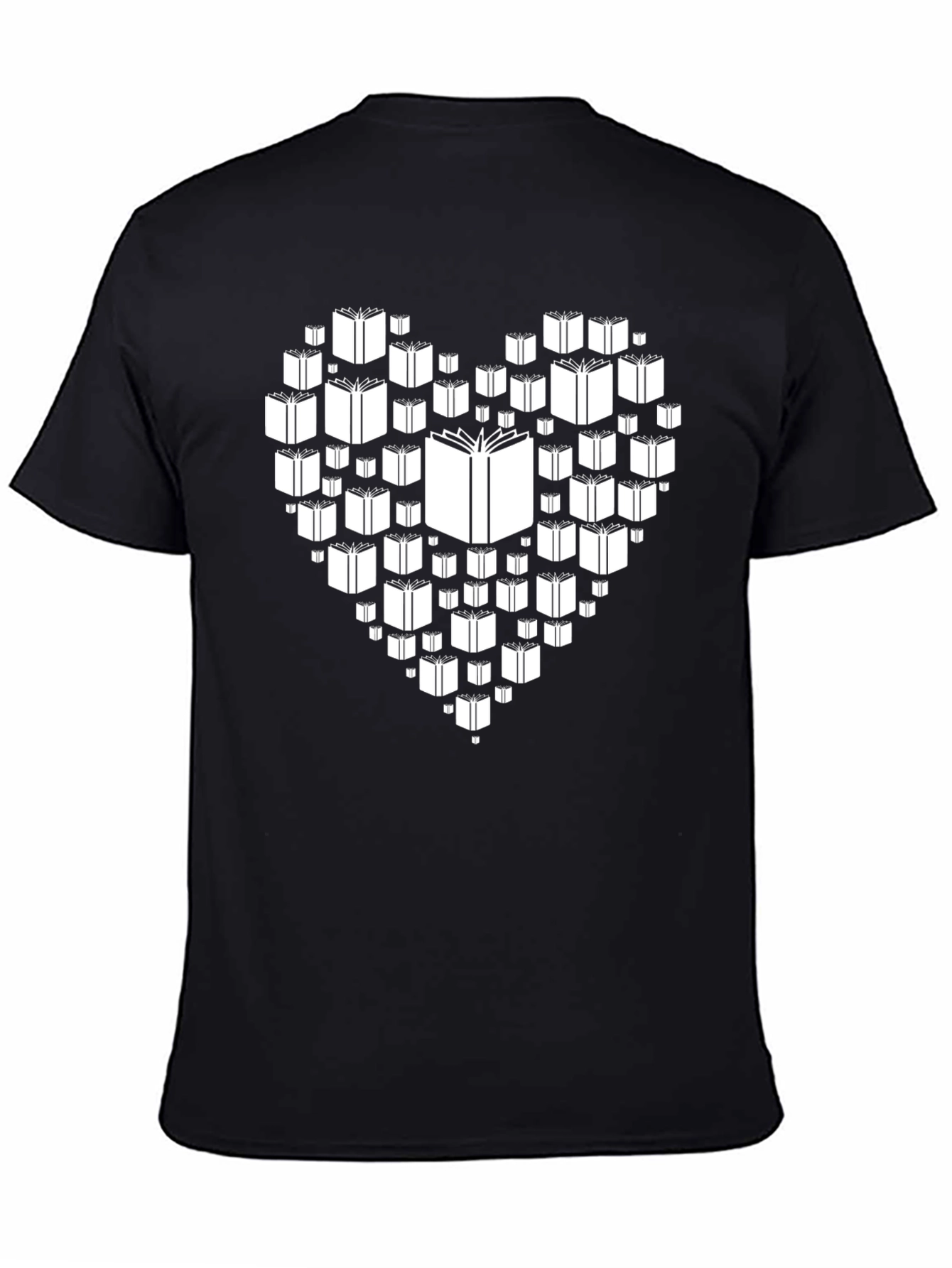 Book Lover T-Shirt - Heart Shaped Book Design