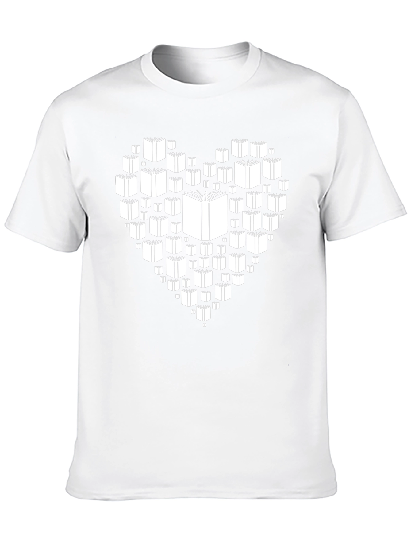Book Lover T-Shirt - Heart Shaped Book Design