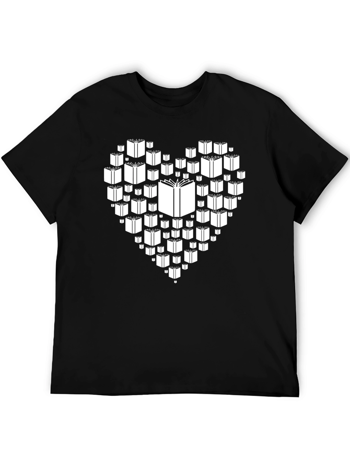 Book Lover T-Shirt - Heart Shaped Book Design