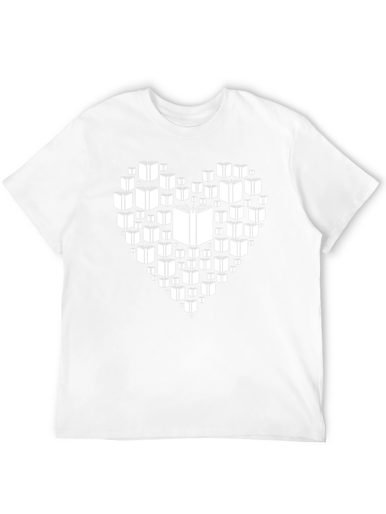 Book Lover T-Shirt - Heart Shaped Book Design