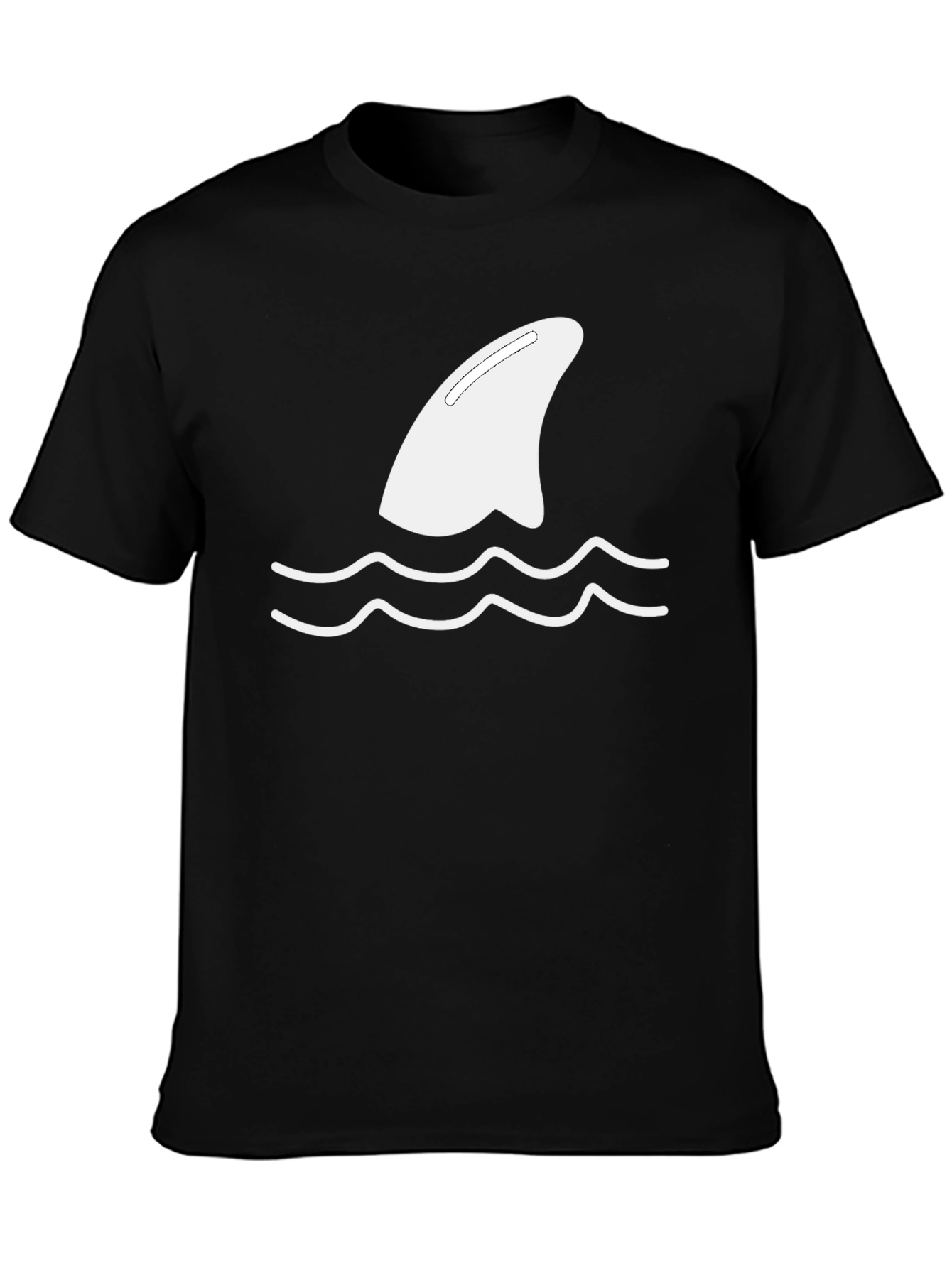 Mens Black Shark Fin Tee