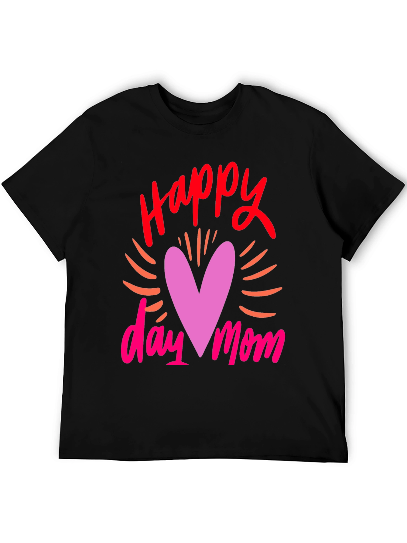 Happy Mothers Day Black Graphic Tee for Men