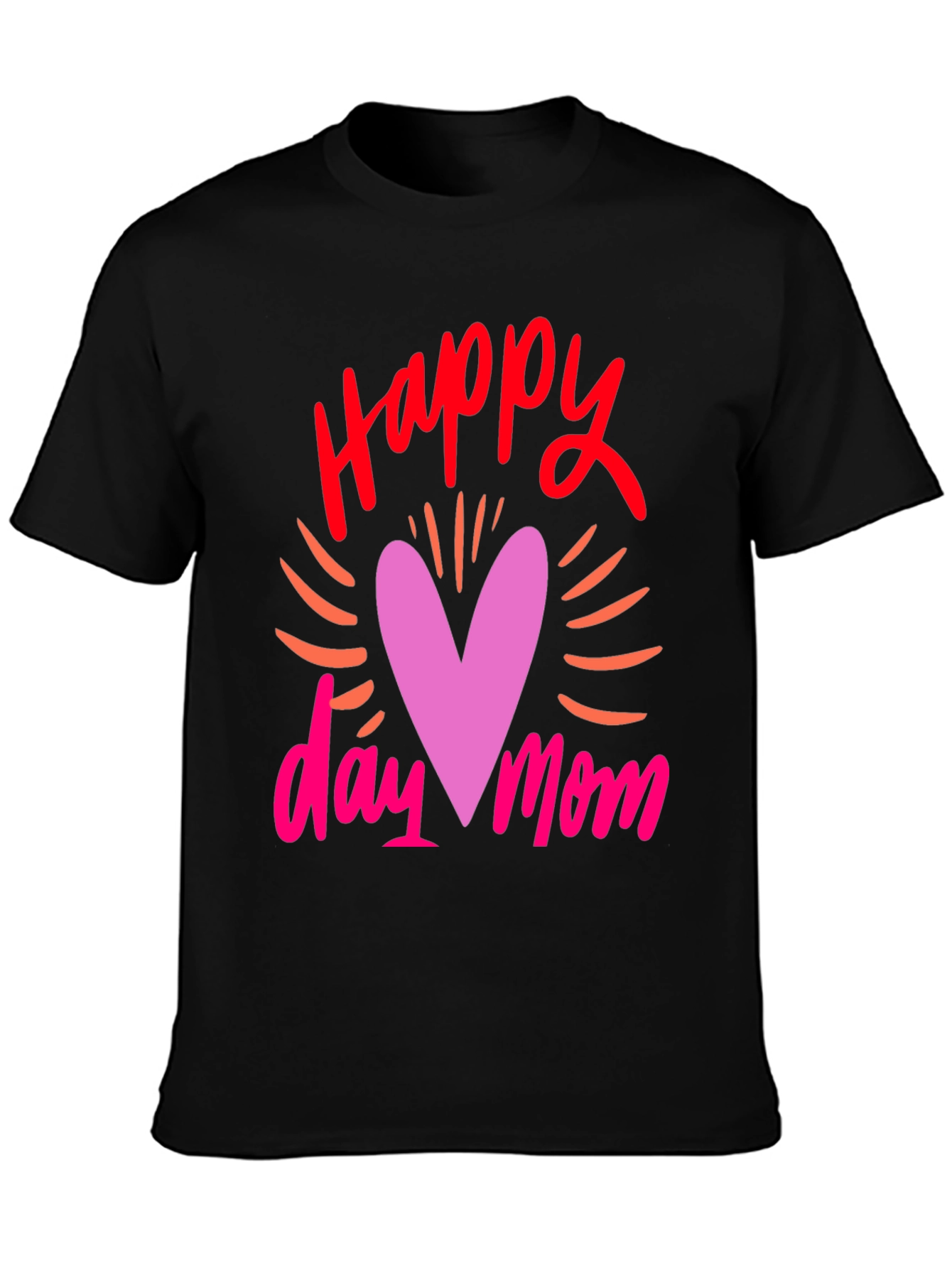 Happy Mothers Day Black Graphic Tee for Men