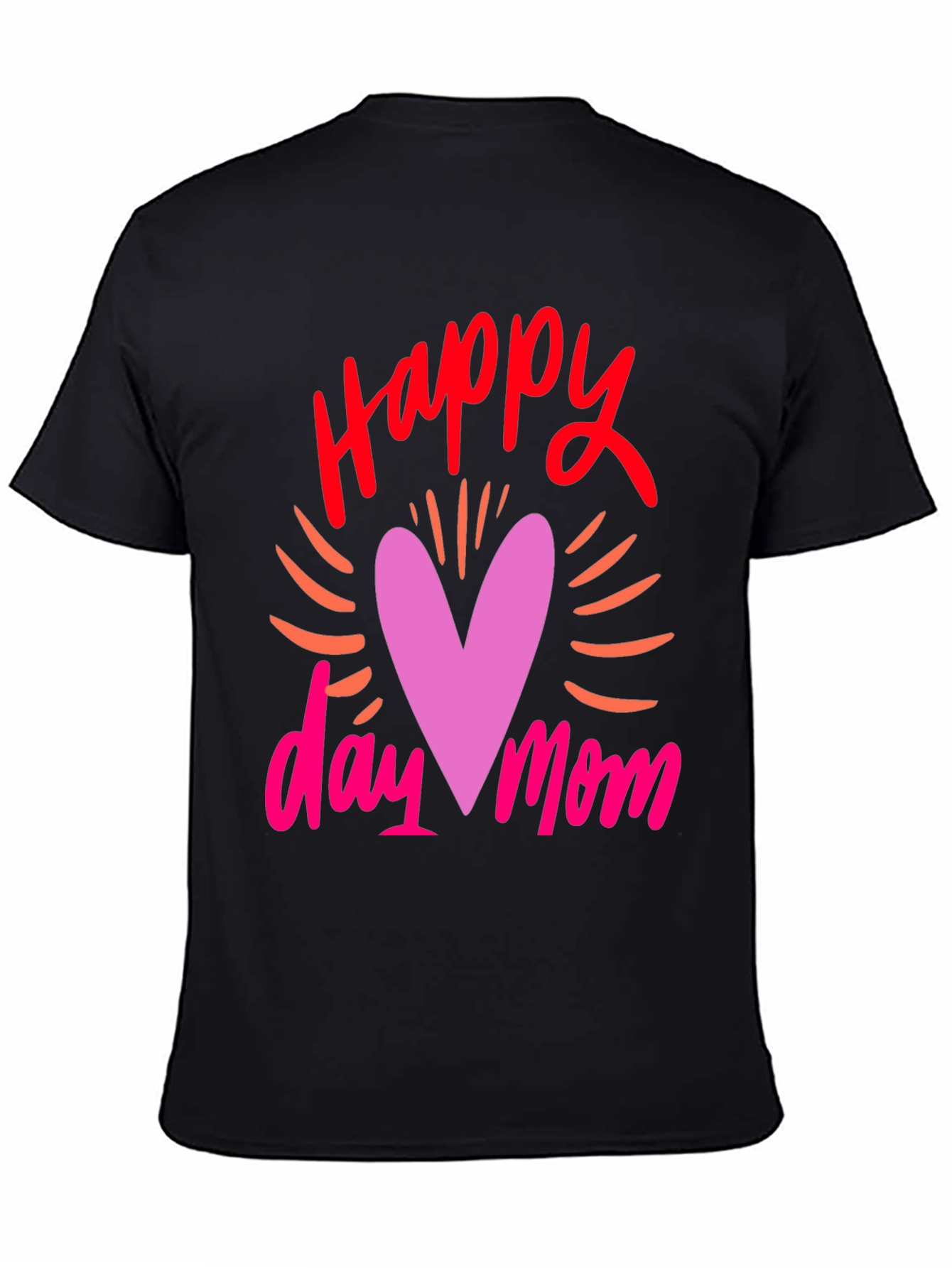 Happy Mothers Day Black Graphic Tee for Men