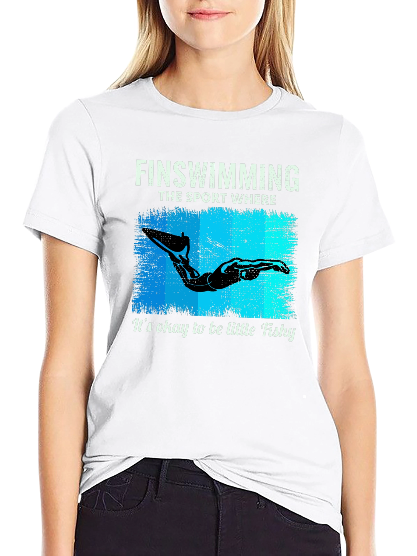 Fin Swimming T-Shirt - Okay to be Little Fishy