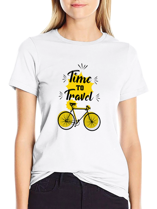 Time to Travel Bicycle Graphic T-Shirt