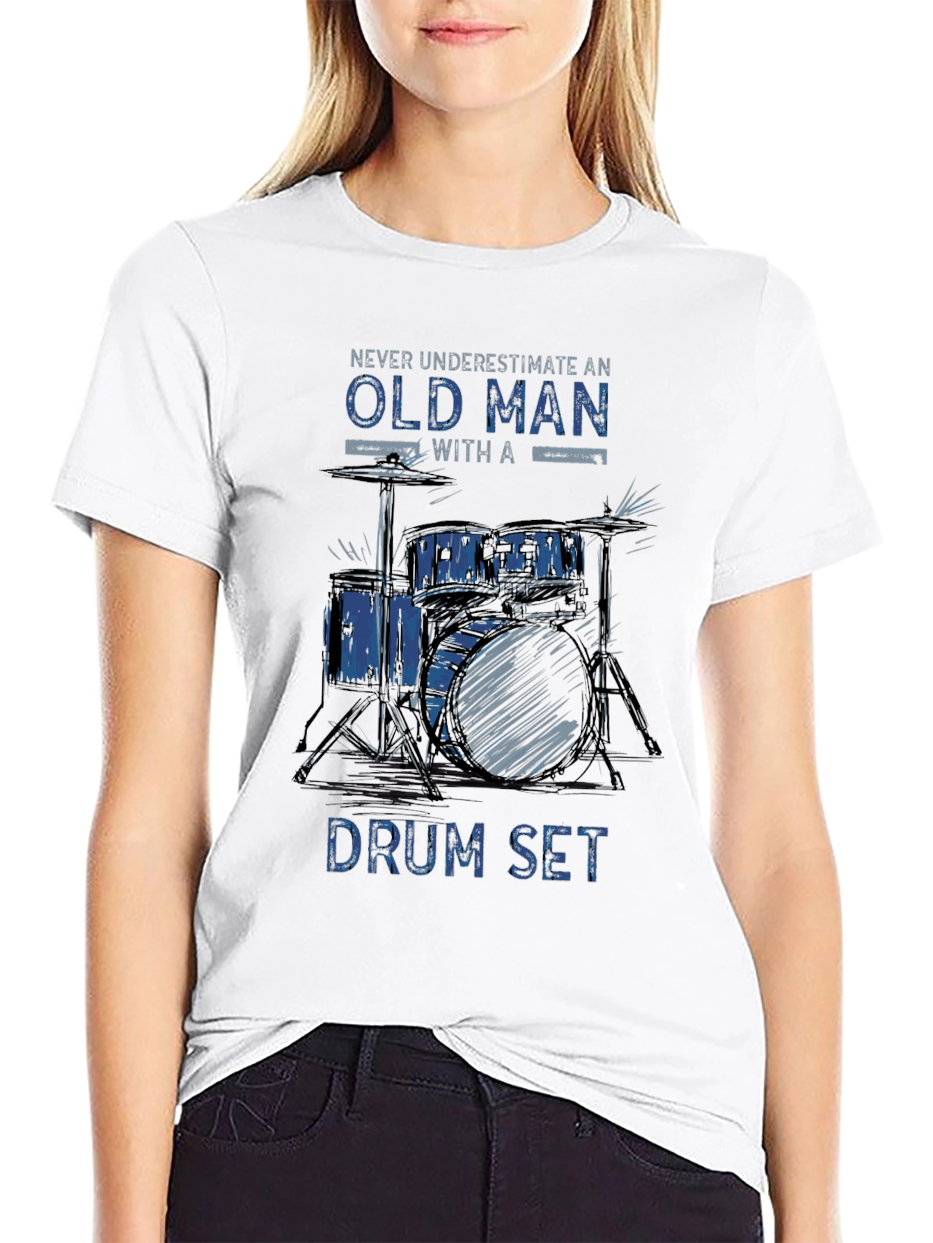 Old Man Drum Set T-Shirt