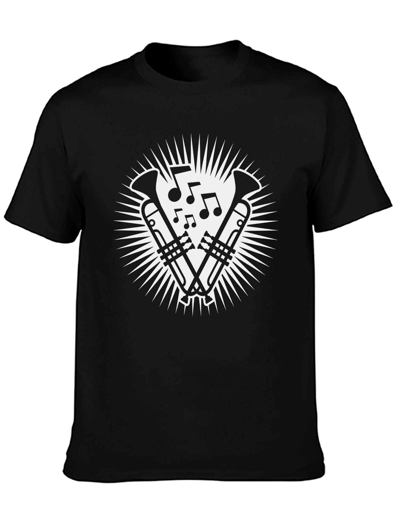 Music Lovers Trombone T-Shirt - Black