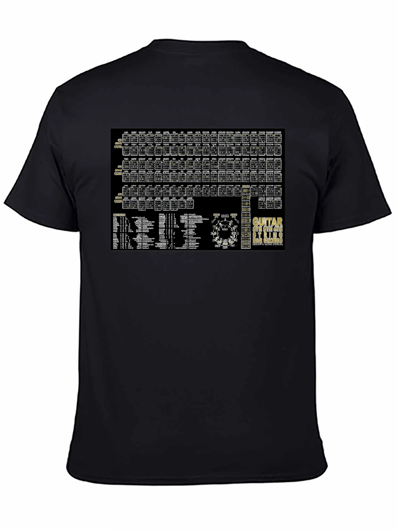 Guitar Chord Chart T-Shirt Music Teacher Musician Tee