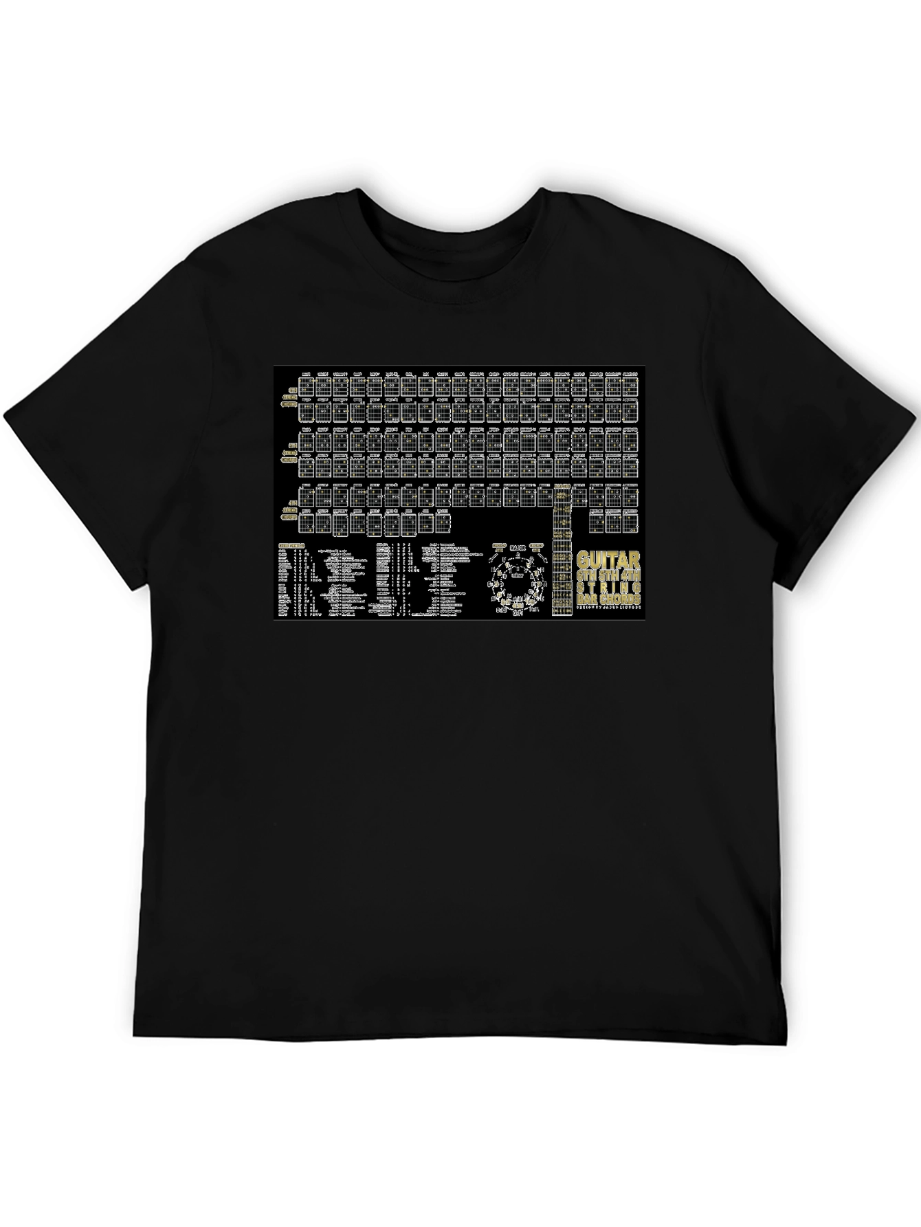Guitar Chord Chart T-Shirt Music Teacher Musician Tee
