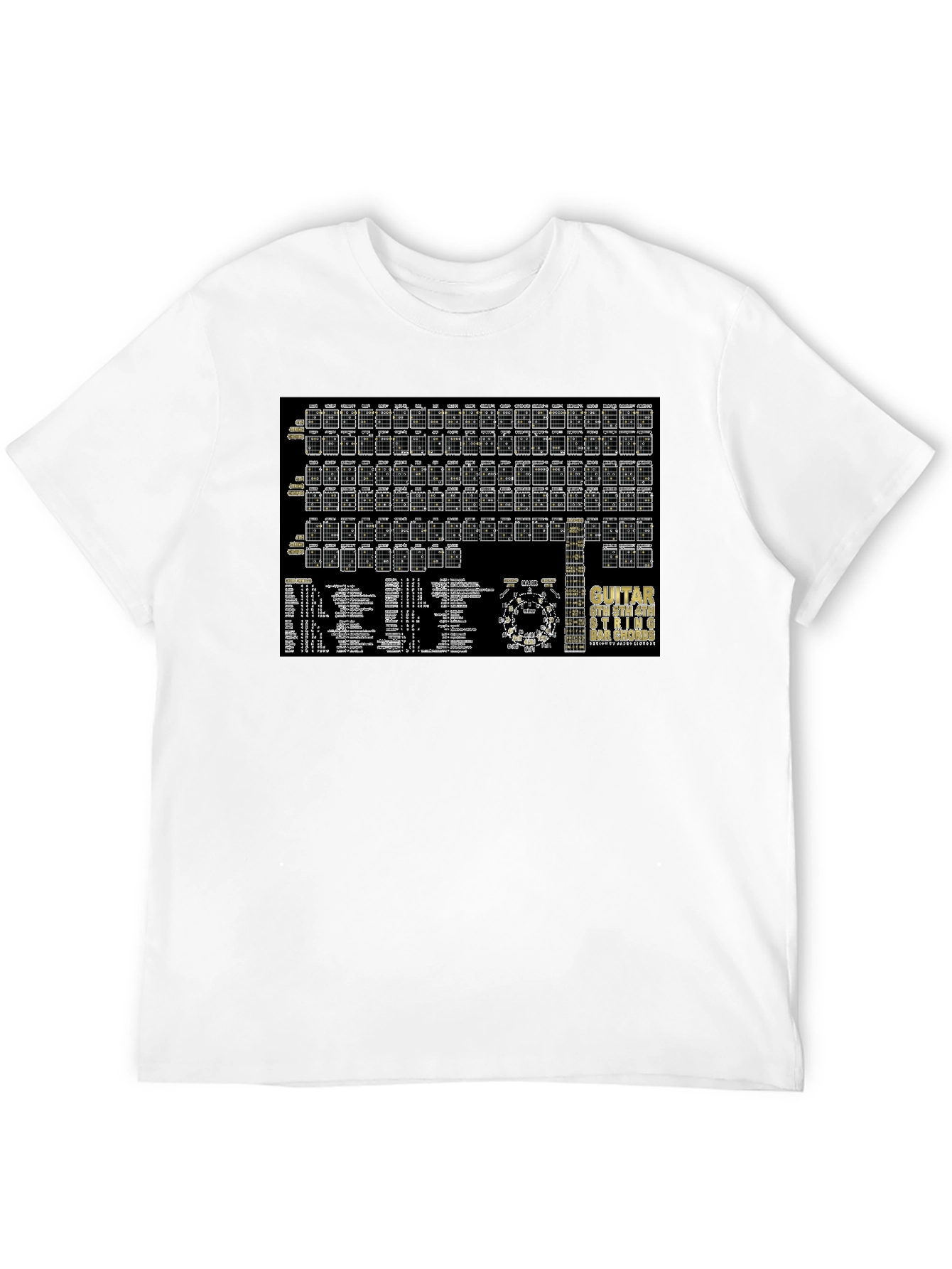 Guitar Chord Chart T-Shirt Music Teacher Musician Tee