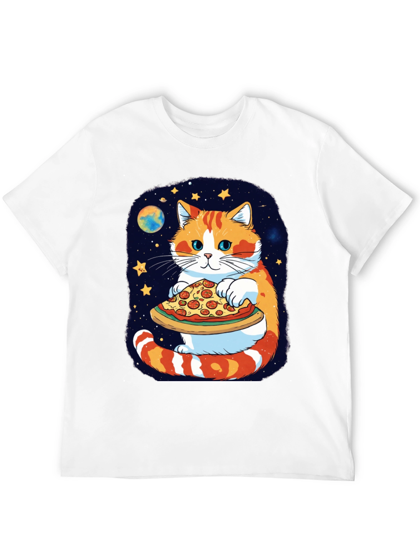 Cat Pizza T-Shirt - Galaxy Pet Tee