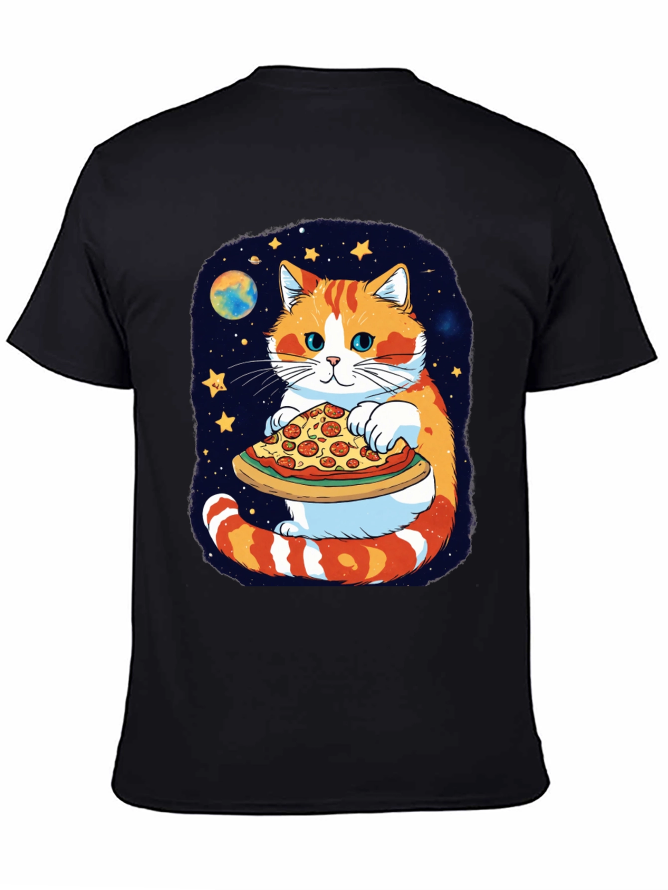 Cat Pizza T-Shirt - Galaxy Pet Tee