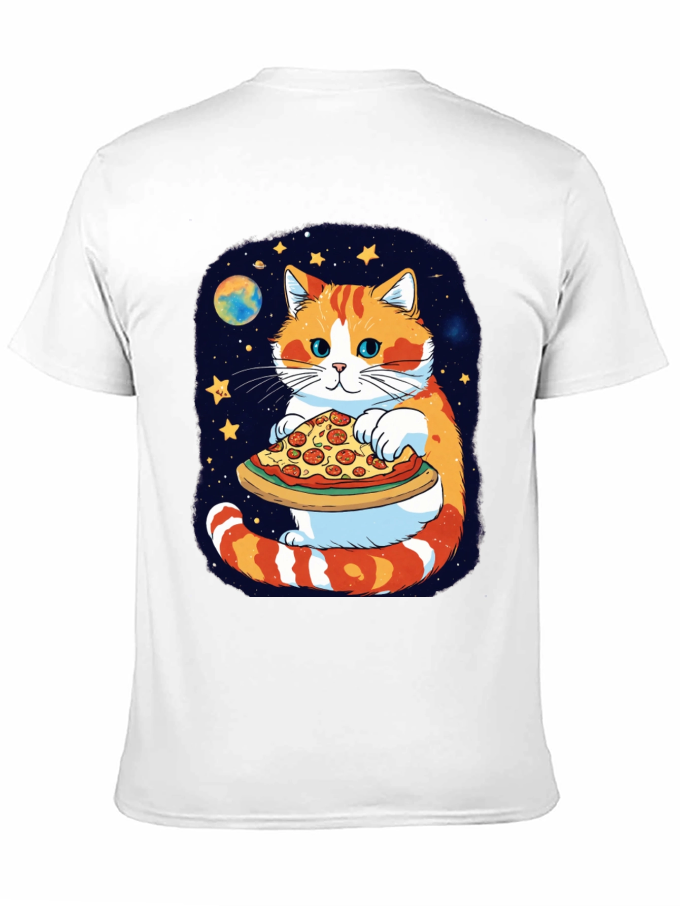 Cat Pizza T-Shirt - Galaxy Pet Tee