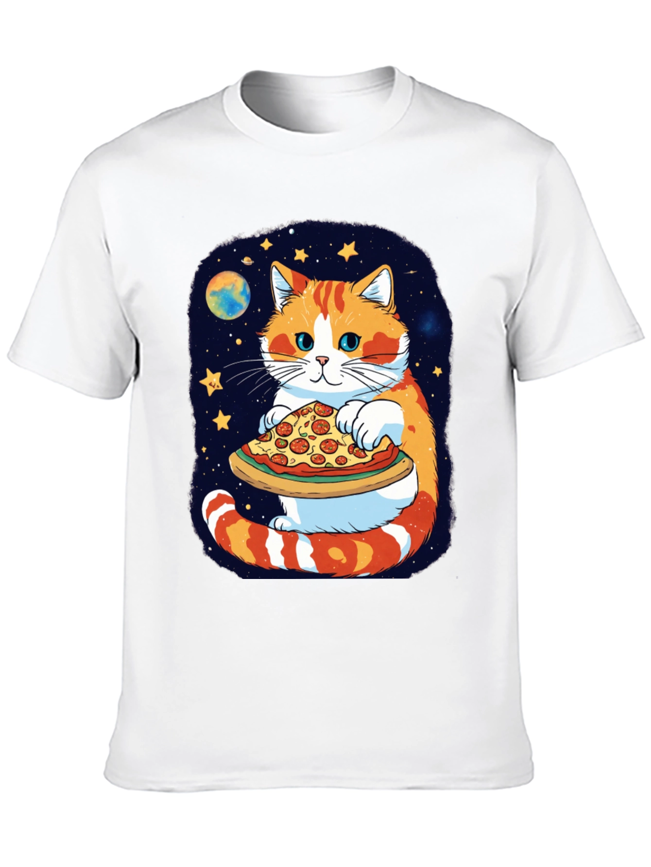 Cat Pizza T-Shirt - Galaxy Pet Tee