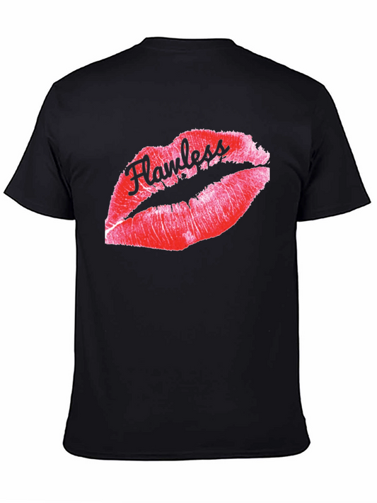 Flawless Lips Graphic Tee - Stylish Black T-Shirt