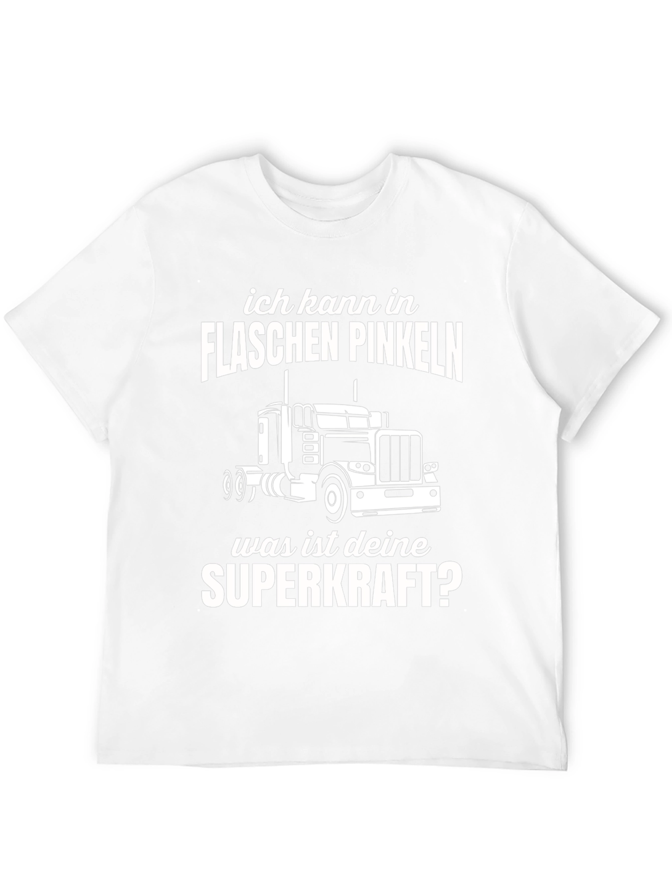 Trucker Superpower T-Shirt - Black Crew Neck