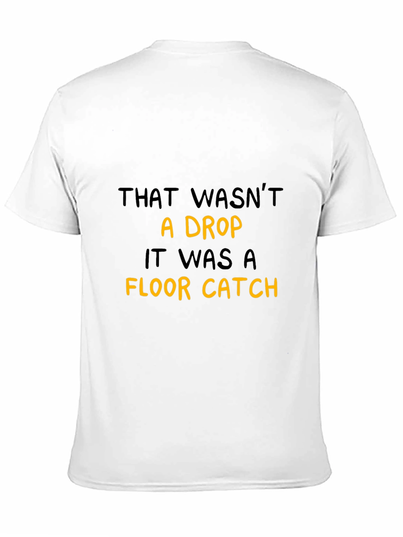 Funny Floor Catch Graphic Tee - Black Cotton