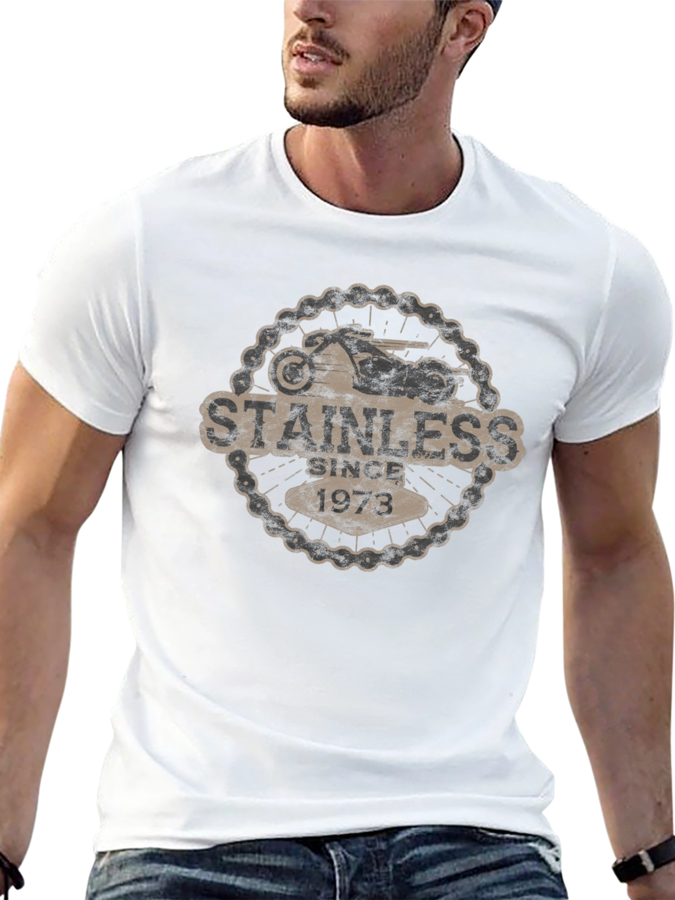 Stainless Since 1973 Motorcycle T-Shirt